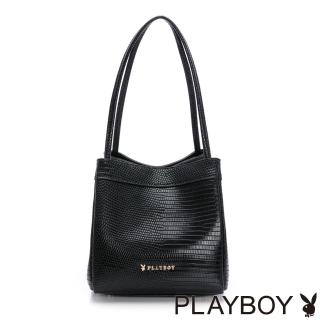 【PLAYBOY】手提包可斜背 Cube系列(黑色)