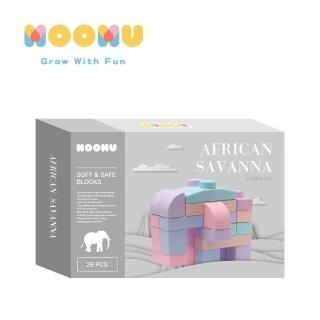 【MOOMU】馬卡龍香草軟積木(大象26片)