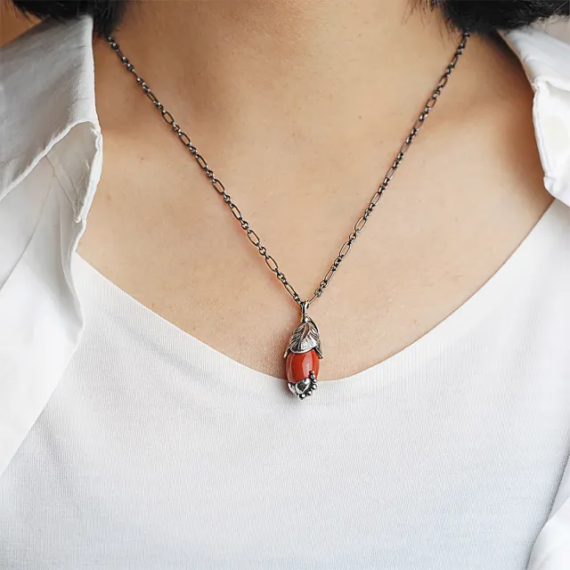 【Georg Jensen 喬治傑生】2024年度紅碧玉純銀項鍊