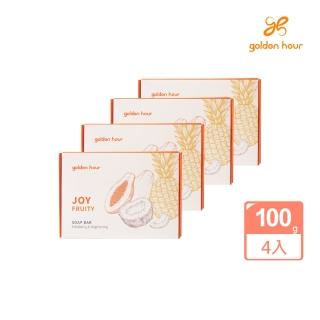 【Arlink】golden hour泰國純天然椰子手工沐浴皂-熱帶果香100gx4入(手工皂/頂級冷壓皂/沐浴皂)