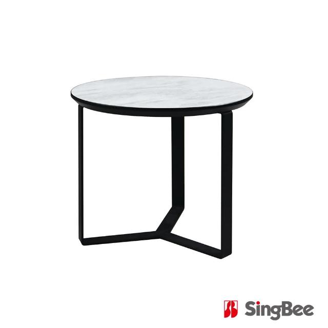 【SingBee 欣美】石紋圓形單層茶几CT-50R(子母茶几 咖啡桌 客廳桌 桌子 茶几組合 置物桌)