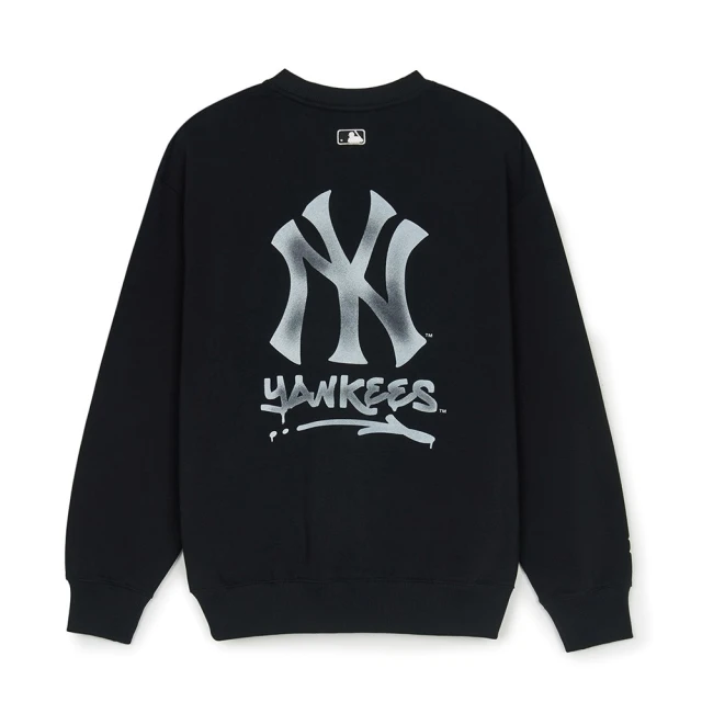 MLB 背後大Logo長袖大學T 紐約洋基隊(3AMTB05 MLB 背後大Logo長袖大學T 紐約洋基隊(3AMTB0551-50BKS)