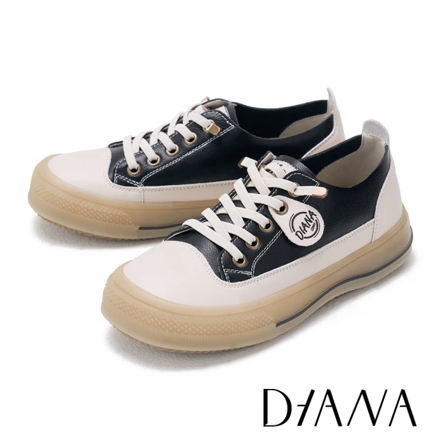 DIANA 牛貼皮綁帶厚底休閒鞋(白色)好評推薦