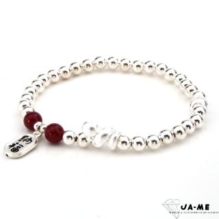 【JA-ME】999千足銀硃砂萌蛇招財納福手珠(年中慶/禮物/現貨)