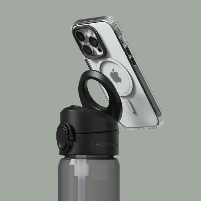 【RHINOSHIELD 犀牛盾】AquaStand磁吸水壺Tritan輕量瓶800ml附吸管MagSafe兼容手機支架水壺(飛天小女警)
