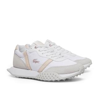 【LACOSTE】L-SPIN 慢跑鞋 女鞋 刺繡logo 運動鞋 厚底 女休閒鞋 白粉(49SFA0113 1Y9)