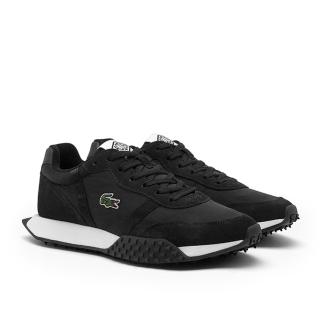 【LACOSTE】L-SPIN 男運動鞋 男鞋 刺繡logo 慢跑鞋 厚底 休閒鞋 黑色(49SMA0103 02H)