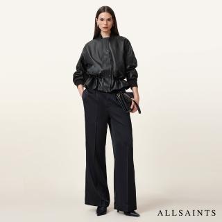 【ALLSAINTS】SOFI 輕盈柔軟抽腰羊皮飛行員外套-黑 W126LB(舒適版型)
