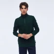 【NAUTICA】官方旗艦 男裝 保暖時尚高領拉鍊長袖上衣(綠色)