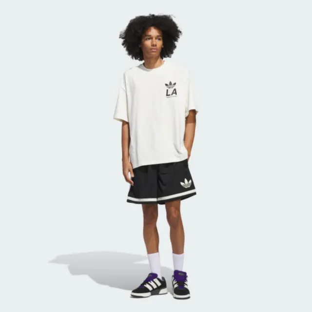 【adidas 愛迪達】短袖上衣 男 女 ADI SD BALL NET OR 米白 JP2135