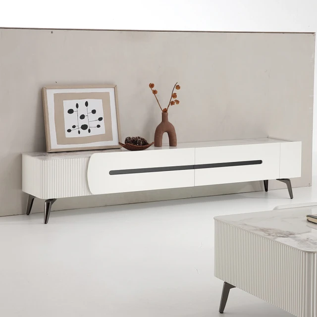 戀紳旗艦店 2.2米電視櫃(實木電視櫃 電視櫃 茶几 美式電