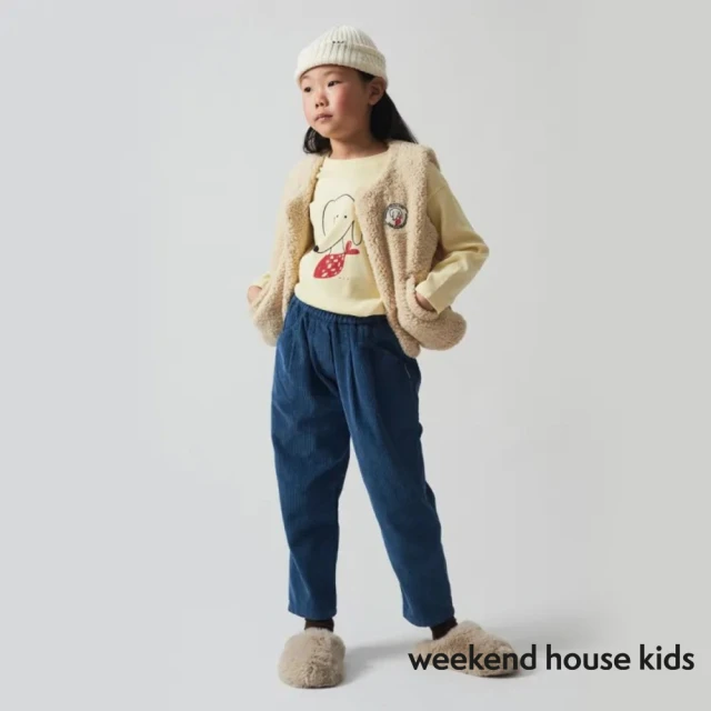 weekend house kids 經典素色燈芯絨長褲(3色)