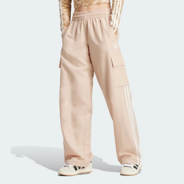 adidas 愛迪達 長褲 女款 運動褲 三葉草 3S CARGO PANTS 奶茶 IZ0717