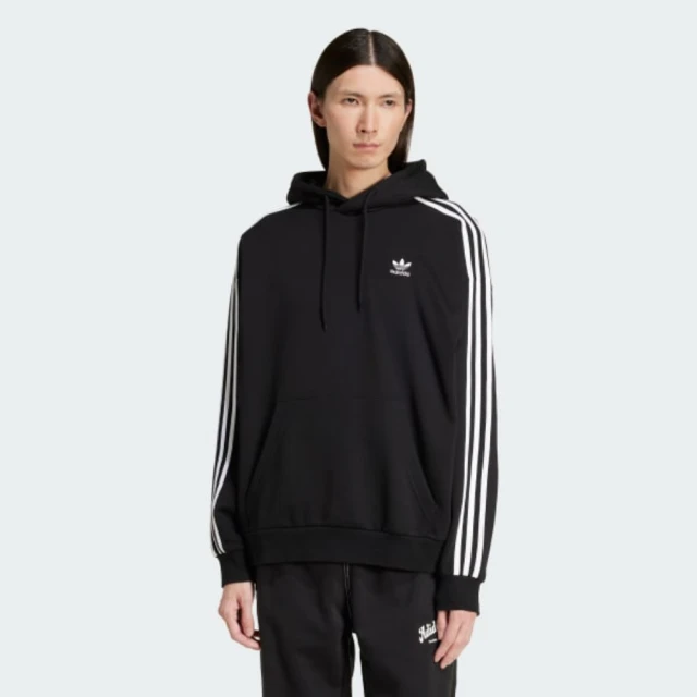 adidas 愛迪達 長袖上衣 男 帽T 寬鬆版型 BAGGY HOODIE 黑 JC6251