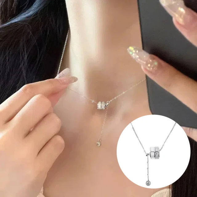 A&RA&R S925純銀輕奢個性天然白貝母+鋯石小蠻腰項鍊(招財 招桃花 可調節 情人節 生日 禮物)