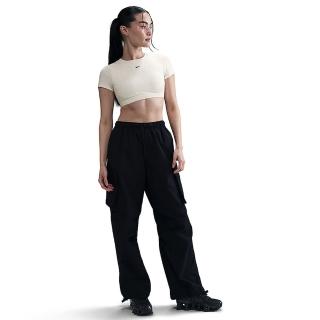 【NIKE 耐吉】短袖上衣 女 運動內衣 輕度支撐 襯墊 短版 AS W NSW CLSC BABY TEE BRA 白 HF5418-133