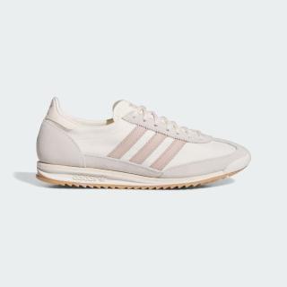 【adidas 愛迪達】SL 72 OG W 女 休閒鞋 運動 復古 三葉草 麂皮 尼龍 拼接 米白 淡粉(JH7394)