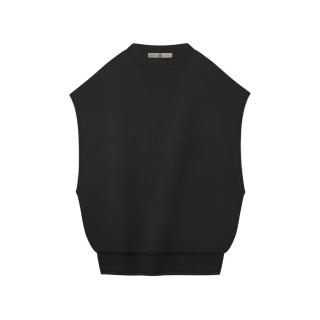 【adidas 愛迪達】Adidas x Fear of God Athletics 高領無袖背心 黑 聯名款 上衣 落肩 針織 IS5303