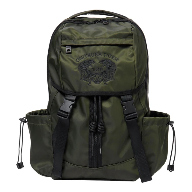 Onitsuka Tiger 鬼塚虎 官方旗艦店 綠色老虎刺繡後背包(3183B154-300)