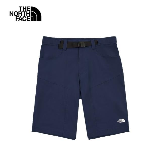 【The North Face 官方旗艦】北面男款藍色吸濕排汗休閒短褲｜8AV68K2