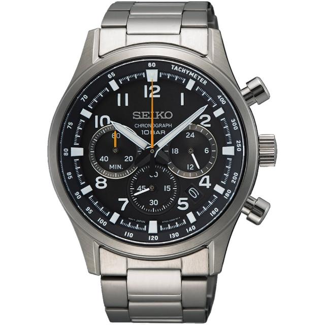 【SEIKO 精工】CS 紳士時尚三眼計時手錶-43mm 情人節 禮物(8T63-02M0D/SSB447P1)