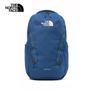 【The North Face 官方旗艦】北面男女款藍色DWR防潑水舒適減壓休閒後揹包｜3VY2ART