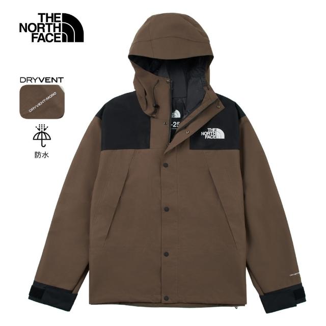 【The North Face 官方旗艦】經典ICON-北面男款棕色DryVent防水透氣衝鋒衣｜88XF5EX(外套)