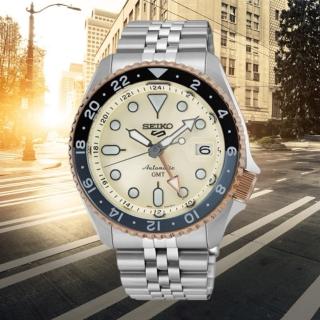 【SEIKO 精工】5 Sports SKX系列 亞洲限量版 GMT運動機械錶/42.5mm(SSK046K1/4R34-00N0S)