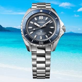 【SEIKO 精工】Prospex 海岸曙光多邊形300米機械潛水錶-藍x銀/41.3mm(SPB483J1/6R55-00J0B)