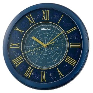 【SEIKO 精工】十二星座 兩段式自動燈光 指針式掛鐘 時鐘 日系 推薦(QHA013L)