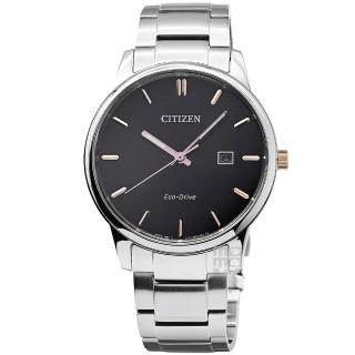 【CITIZEN 星辰】星辰ECO DRIVE光動能藍寶石鋼帶男錶-黑(BM6977-70E)