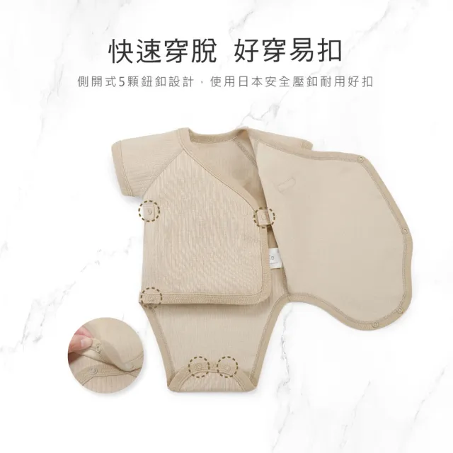 【KU.KU. 酷咕鴨】KUKU PLUS竹纖羅紋包屁衣(多款任選)