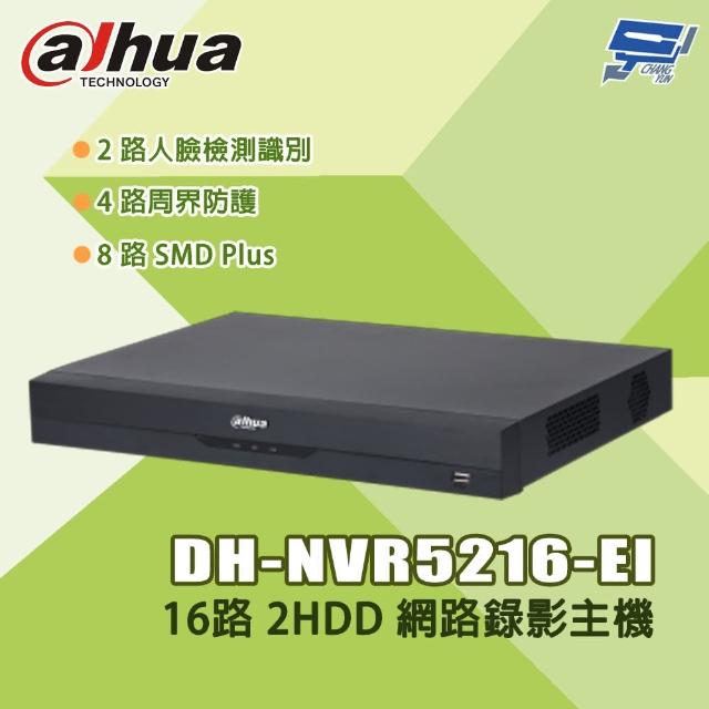 【CHANG YUN 昌運】大華 DH-NVR5216-EI 16路 1U 2HDD 網路錄影主機NVR