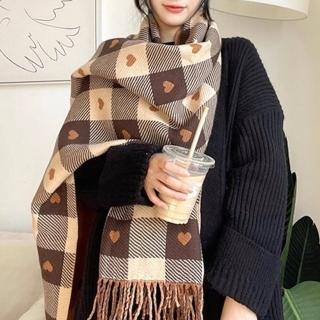 【LEESA】保暖圍巾\羊絨圍巾\保暖圍脖\圍巾\披巾\女圍脖\厚圍巾\韓國圍巾\披肩圍巾\發熱圍巾\禮物\