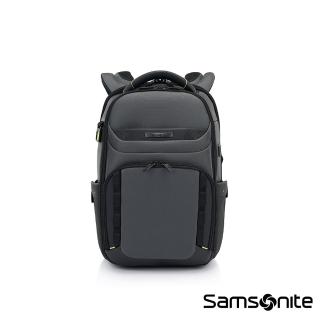 【Samsonite 新秀麗】PRO-DLX 6輕量防彈尼龍防潑水商務多功能筆電後揹包/雙肩包/電腦包14.1吋(灰黑)