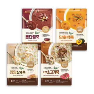 【韓味不二】韓國原裝OURHOME即食粥品 口味任選(香菇牛肉粥/人蔘雞粥/南瓜粥/紅豆粥)