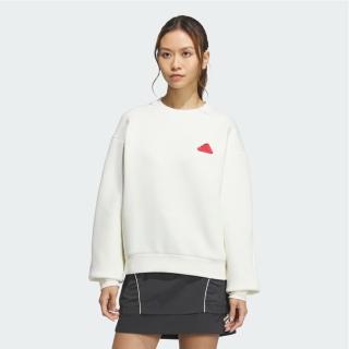 【adidas 愛迪達】長袖上衣 女 大學T CNY新年 CW CREW 白 JZ1641