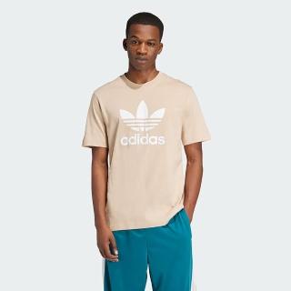 【adidas 愛迪達】短袖上衣 男款 運動 亞規 TREFOIL T-SHIRT 杏色 IZ2351