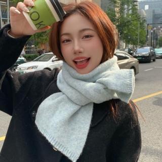 【LEESA】618 奶茶色圍巾\素色圍巾\保暖圍巾\圍巾\針織圍巾\搭配神器\韓國圍巾\發熱圍巾\白色圍巾\