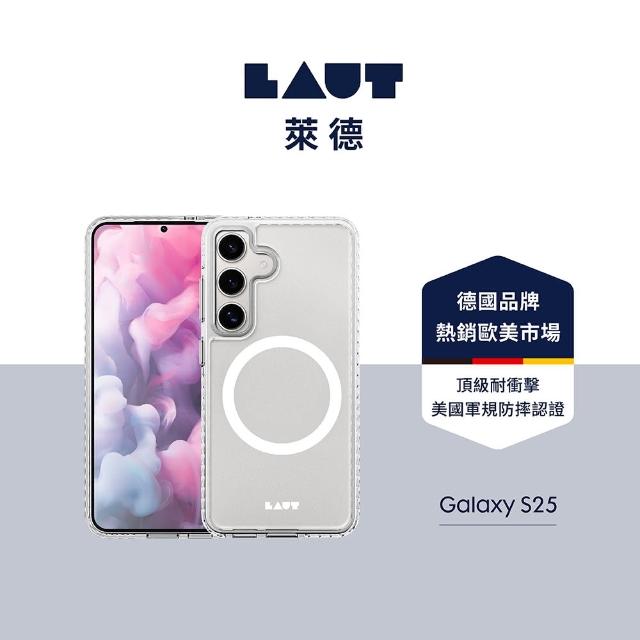 【LAUT 萊德】Galaxy S25 磁吸晶透保護殼-透明(支援MagSafe功能)