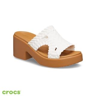 【Crocs】女鞋 布魯克林編織厚底涼拖(209979-0WV)