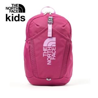 【The North Face 官方旗艦】北面兒童粉紅色舒適背負大容量休閒後揹包｜52VXBC9(書包)