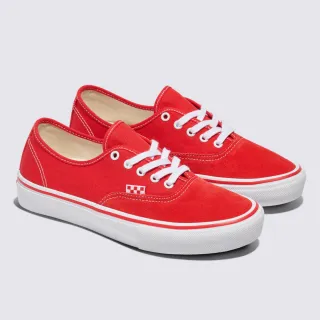 【VANS 官方旗艦】Skate Authentic 男女款紅色專業滑板鞋