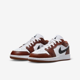 【NIKE 耐吉】運動鞋 休閒鞋 女鞋 中大童 男鞋 AIR JORDAN 1 LOW SE GS 紅棕 黑 AJ1 喬丹(HF3188102)