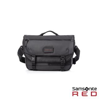 【Samsonite RED】STOCKTON 防潑水多功能輕量大容量郵差包/斜背包/側背包/單肩包/筆電包14吋(黑)