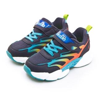 【DIADORA】中童 迪亞多那 19cm-23cm 輕量寬楦避震慢跑鞋 烈焰BLAZE系列(藍橘彩 13120)