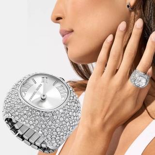 【Michael Kors】MK Rylee 晶鑽手錶戒指 戒指錶-24mm 520送禮 禮物(MK4848)