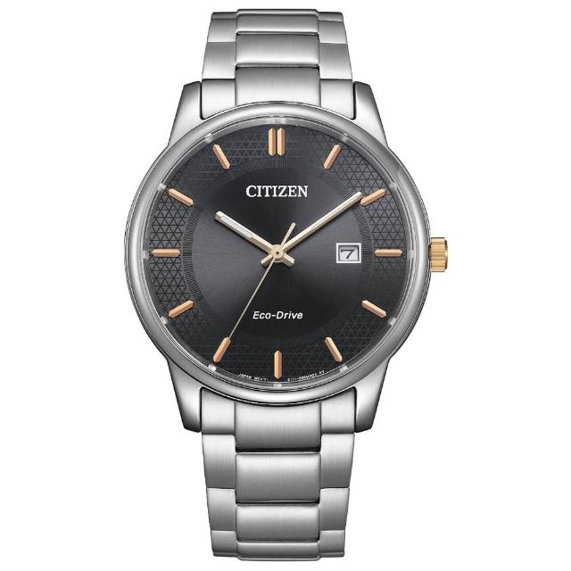 【CITIZEN 星辰】PAIR 簡約都市時尚光動能男錶-黑x銀/40mm(BM6977-70E)