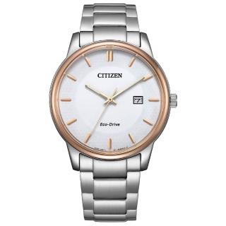 【CITIZEN 星辰】PAIR 簡約都市時尚光動能男錶-白x銀/40mm(BM6979-74A)