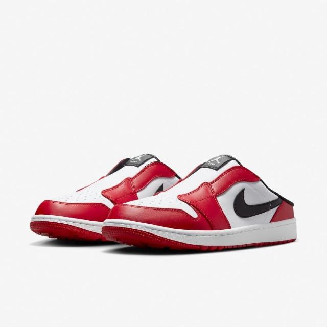 【NIKE 耐吉】懶人鞋 Air Jordan 1 Mule Golf 男鞋 女鞋 白 紅 黑 休閒鞋 穆勒鞋(FJ1214-101)